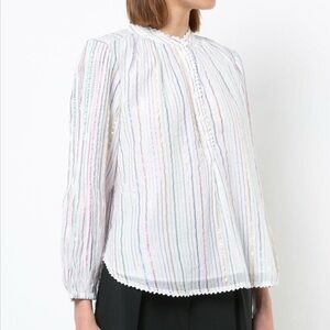 Apiece Apart Papyrus Metallic Striped Top